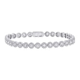 3.79ct 14k White Gold Diamond Lady's Bracelet